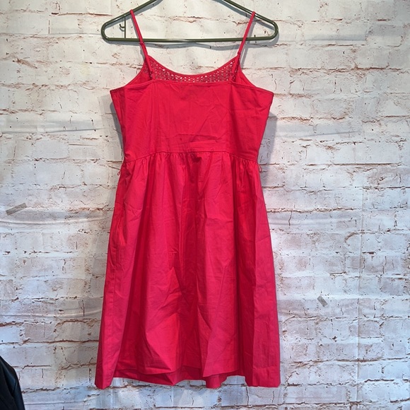 Tommy Hilfiger sundress 4 pink thin straps scoop neck lined pleated side zipper - Picture 6 of 12